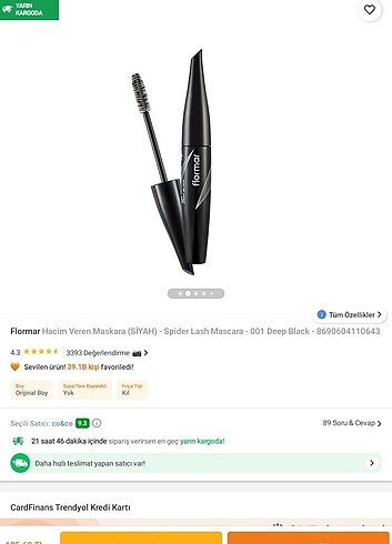 Flormar hacım veren Mascara 