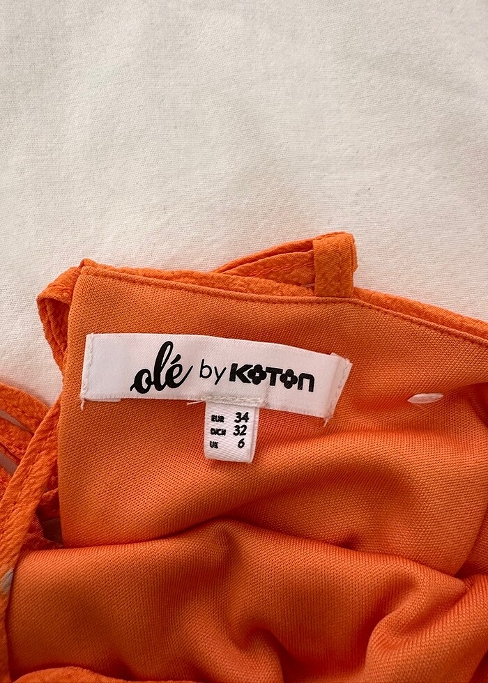 Koton Turuncu Elbise - Görsel 3