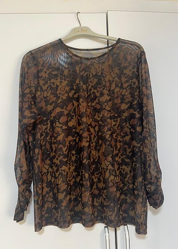 Uzun Kollu, Salaş Kesim, Kahverengi Batik Bluz
