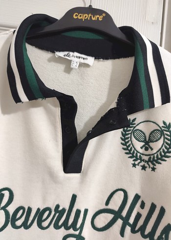 Beverly Hills Baskılı Beyaz Gri Sweatshirt - Görsel 2