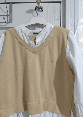 Pamuk Beyaz Midi Kadın Tunik - Görsel 2