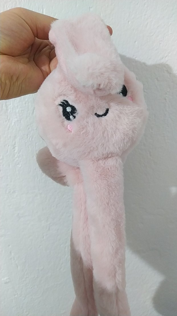 Pembe Peluş Kız Çocuk Kulaklık - Görsel 2