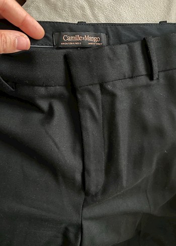 MANGO Siyah Kadın Yünlü Kumaş Pantolon - Görsel 2