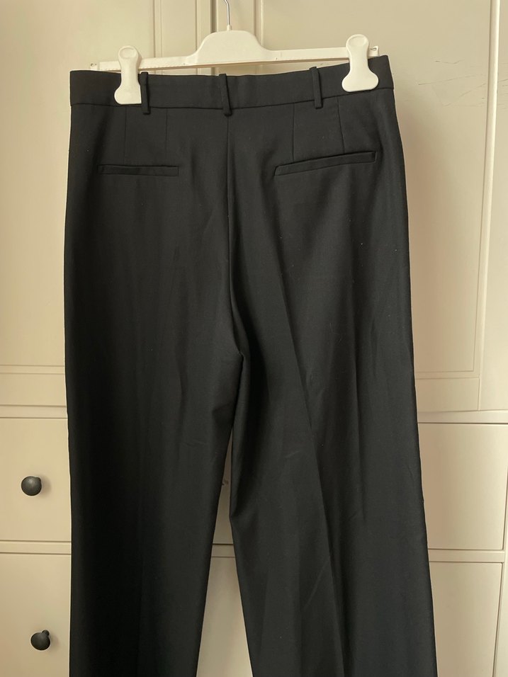 MANGO Siyah Kadın Yünlü Kumaş Pantolon - Görsel 5