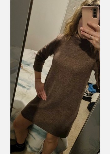 ZARA PAMUKLU TRİKO ELBİSE - Görsel 4