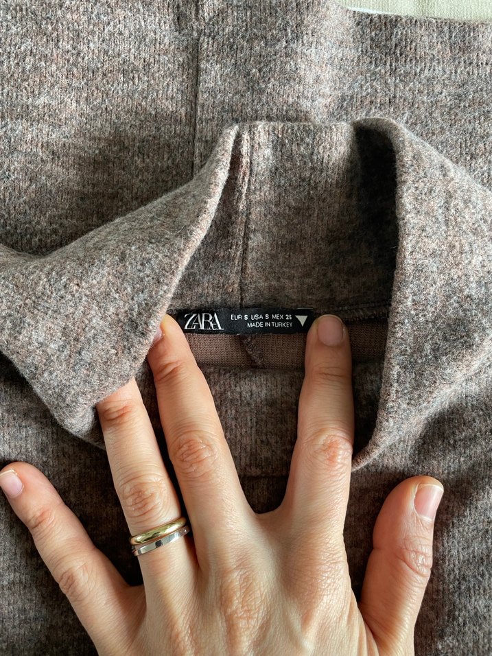 ZARA PAMUKLU TRİKO ELBİSE - Görsel 5