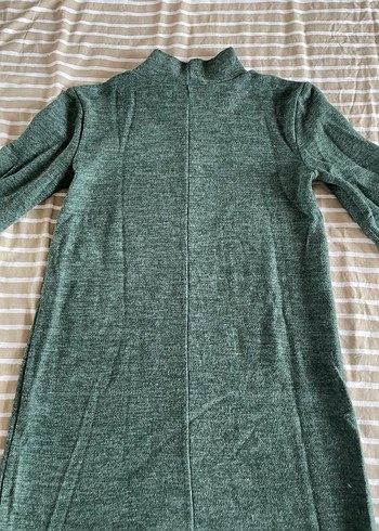 ZARA PAMUKLU TRİKO ELBİSE YEŞİL - Görsel 2