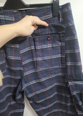 erkek kargo cepli ekose bermuda xxl - Görsel 5