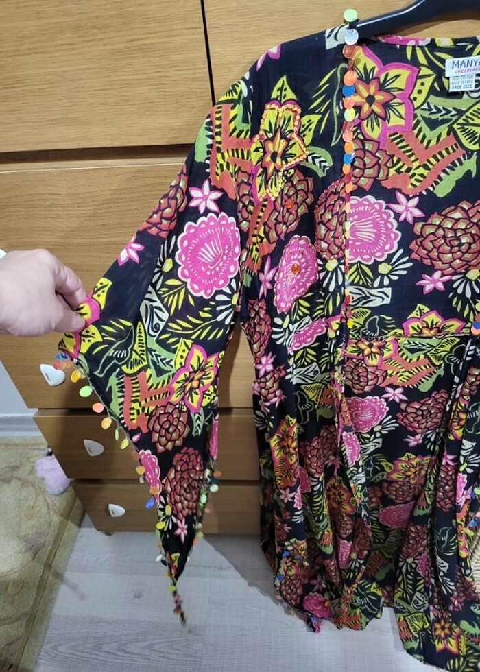 yazlık kimono / kaftan / pareo - Görsel 4