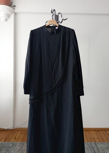 Siyah Uzun Kollu Drapeli Kadın Tunik - Görsel 5