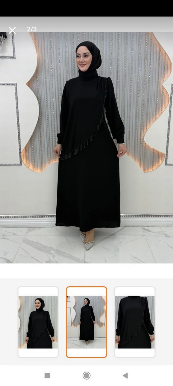 Siyah Uzun Kollu Drapeli Kadın Tunik - Görsel 4