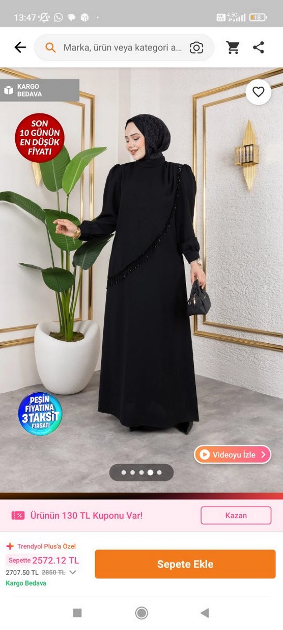 Siyah Uzun Kollu Drapeli Kadın Tunik - Görsel 3