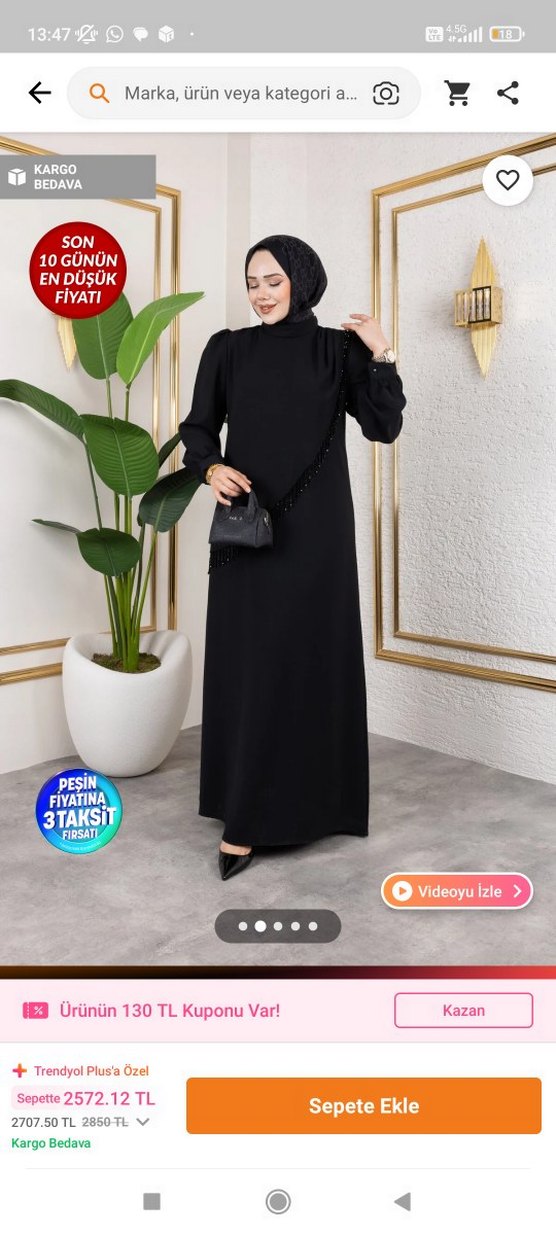 Siyah Uzun Kollu Drapeli Kadın Tunik - Görsel 2