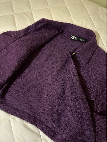 s Beden mor Renk Zara crop ceket