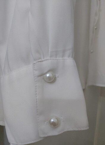 Diğer Beyaz inci detaylı gömlek 