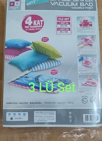 Vakumlu Hurç 3 Lü Set 2 Paket 