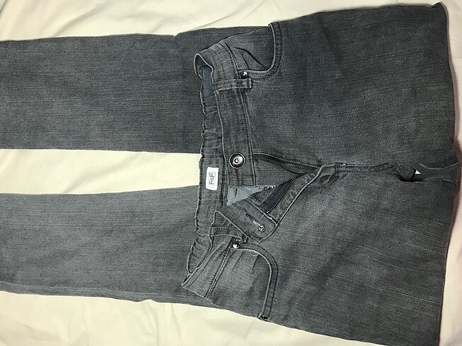F&F F&F 12-13 yaş gri beli lastikli jeans