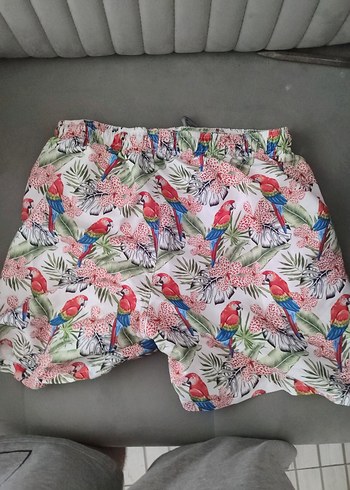 Paulmark Renkli Baskılı Erkek Mini Şort