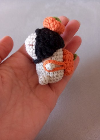 Balkabagi kostümlü capybara anahtarlık - Görsel 4