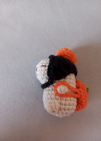 Balkabagi kostümlü capybara anahtarlık - Görsel 7