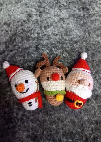 Amigurumi Yılbaşı anahtarlıklar - Görsel 3