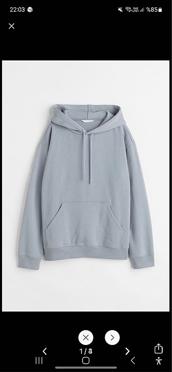 H&M açık mavi sweatshirt