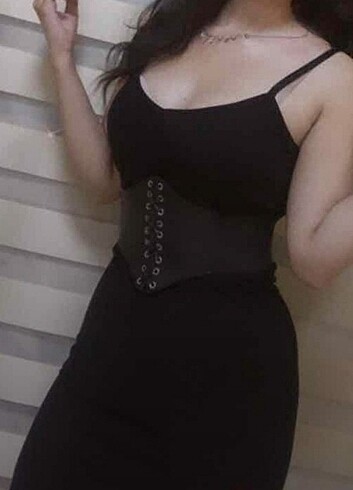 Siyah korse kemer 