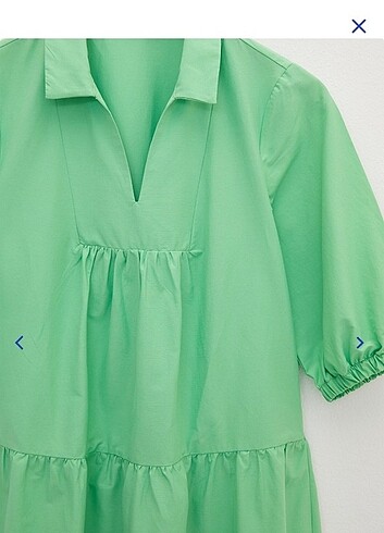 s Beden yeşil Renk Midi boy balon kollu elbise 