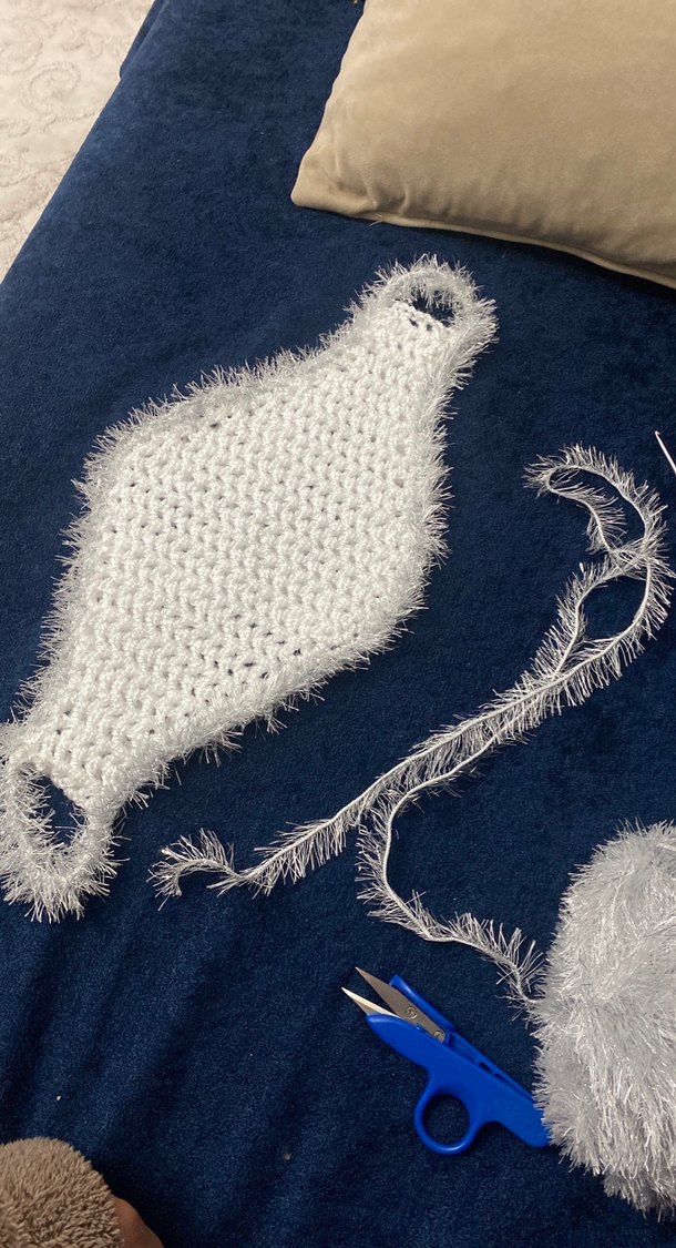 Gri-Beyaz El Örgüsü Banyo Süngeri - Görsel 2