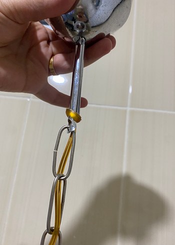 Beyaz Kristal Detaylı Sarkıt Avize - Görsel 5