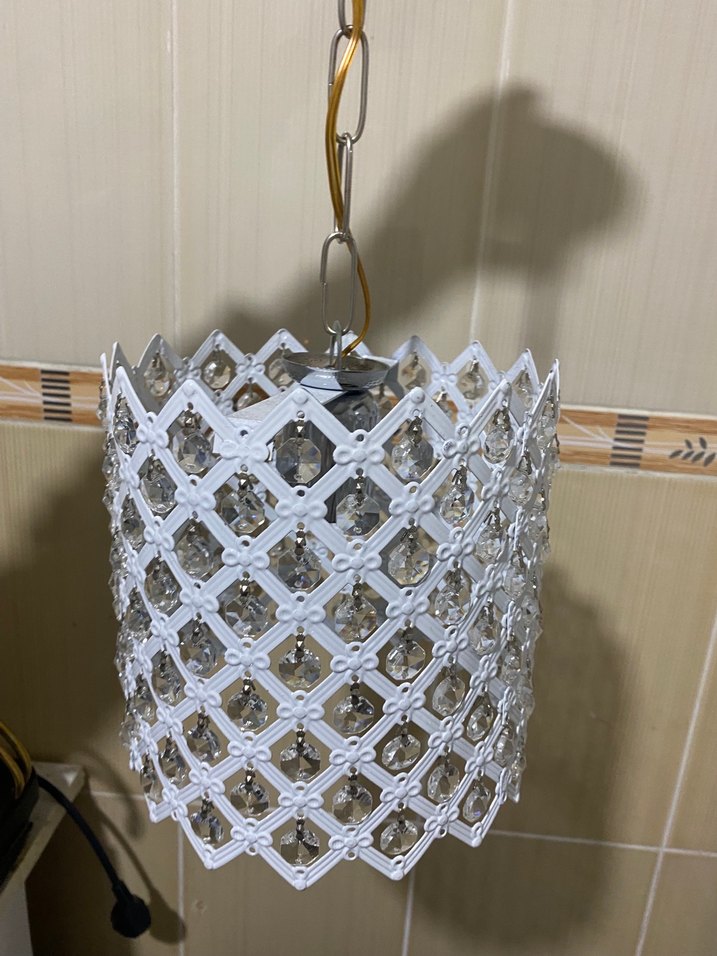 Beyaz Kristal Detaylı Sarkıt Avize - Görsel 2