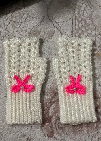 Dantel Detaylı Bohem Örgü Eldiven - Görsel 4