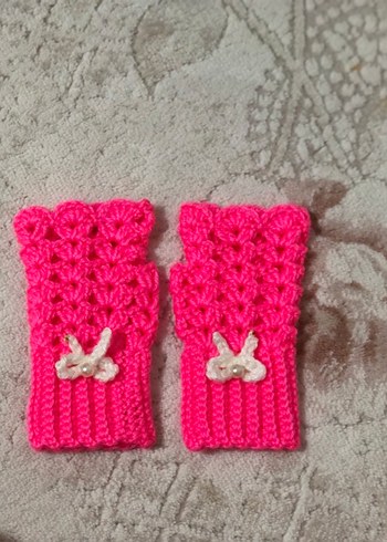 Dantel Detaylı Bohem Örgü Eldiven - Görsel 3