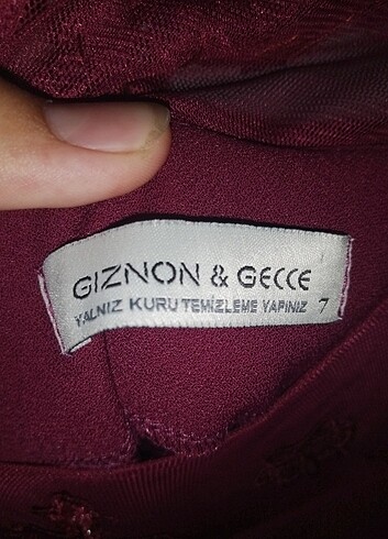 48 Beden bordo Renk Giznon&gecce gece elbisesi