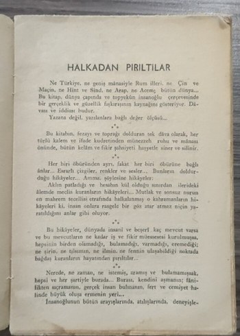 Halkadan Pırıltılar - Necip Fazıl Kısakürek