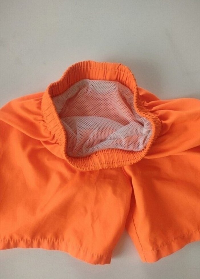 Turuncu Erkek Çocuk Rahat Kesim Deniz Şortu - Görsel 2