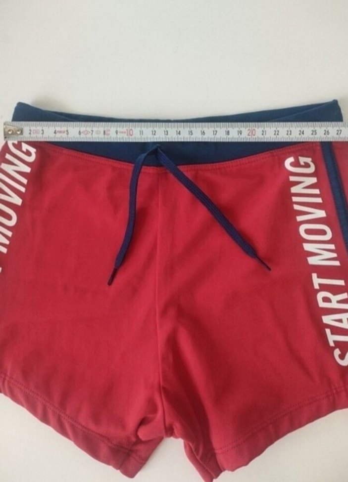 Kırmızı Baskılı Erkek Çocuk Mayo Şortu - Görsel 4