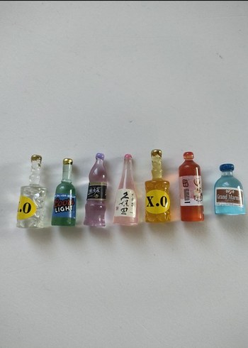 7 Adet Renkli Mini Şişe Oyuncak Seti