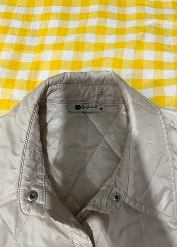 Düğmeli bej Midi Kadın Ceket - Görsel 4