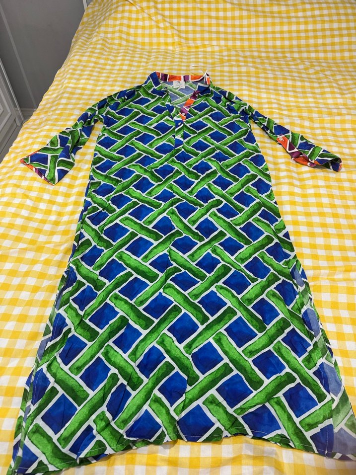 Renkli Bohem Uzun Salaş Elbise - Görsel 3