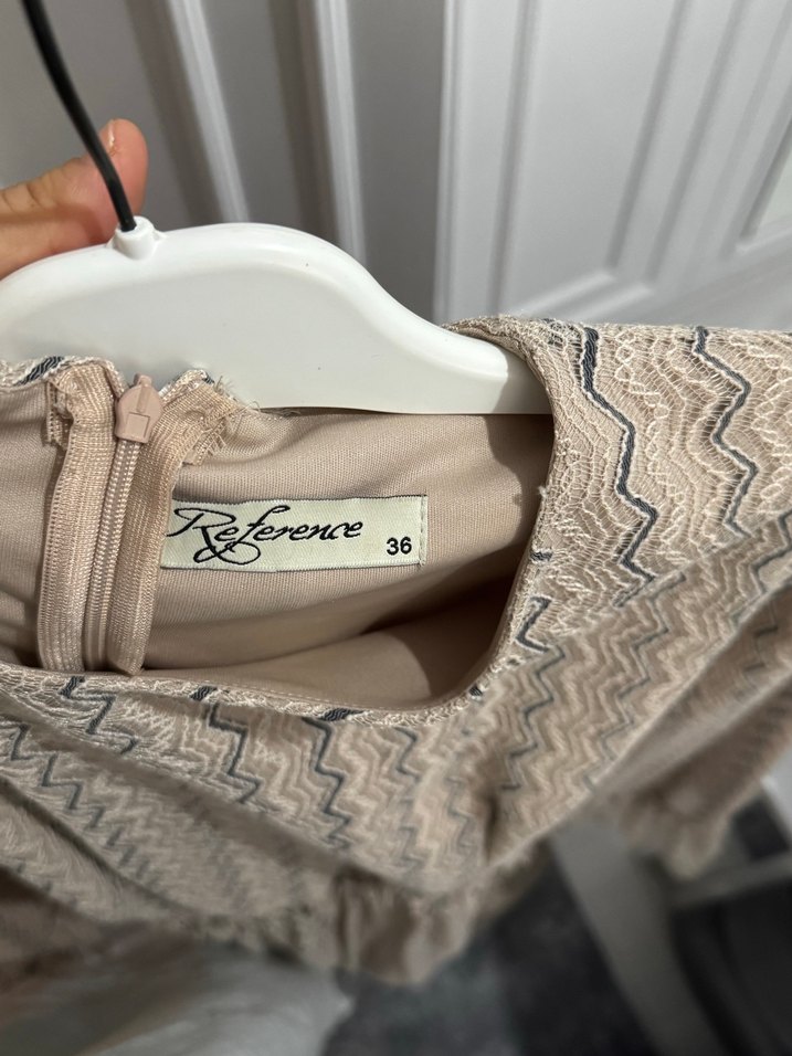 Bej Bohem Uzun Elbise - Görsel 4