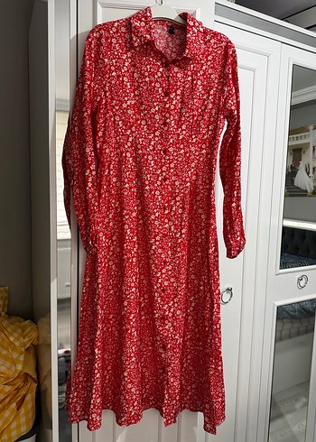 Kırmızı Bohem elbise - Görsel 2