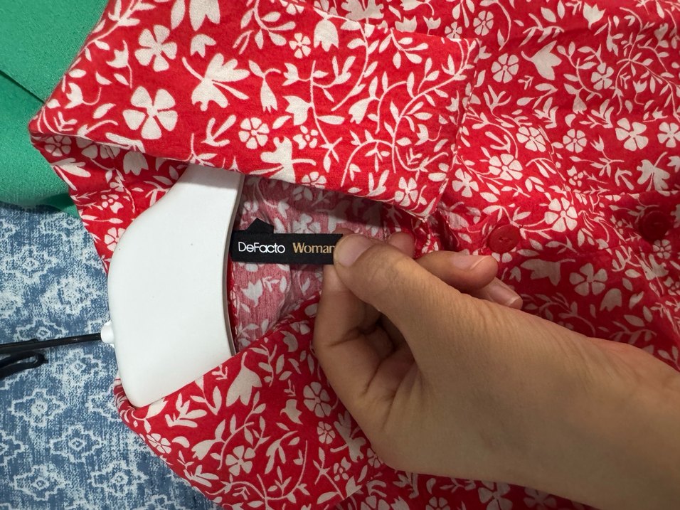 Kırmızı Bohem elbise - Görsel 3