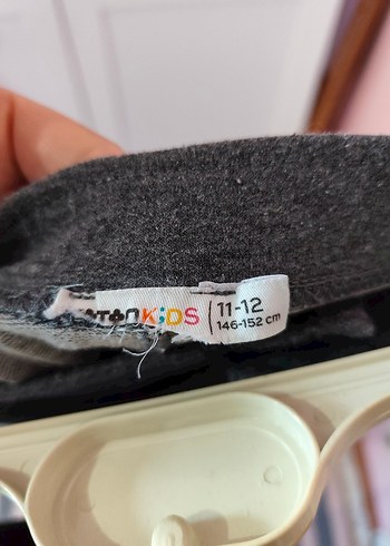 Nakışlı Gri Kız Taytı - Görsel 4