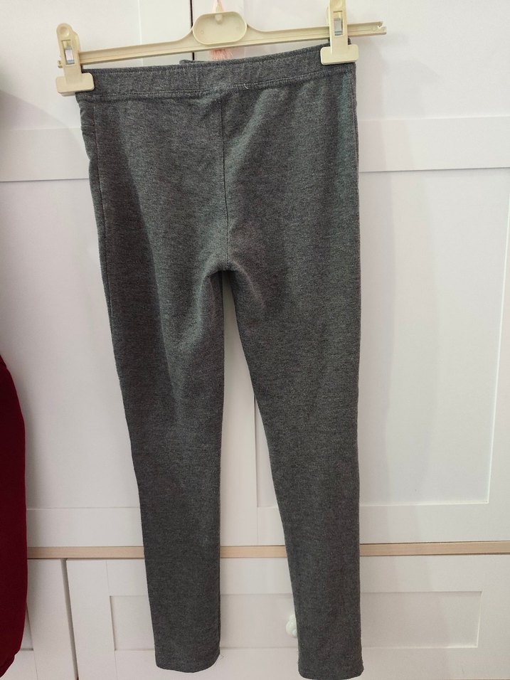 Nakışlı Gri Kız Taytı - Görsel 3