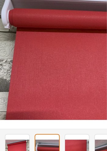 Kırmızı Modern Düz Stor Perde - Görsel 4