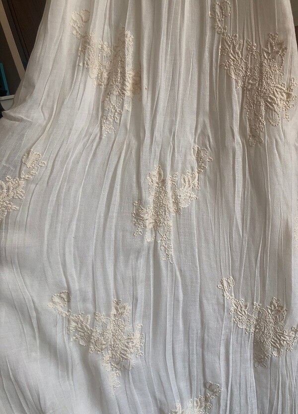 Ekru Uzun Elbise - Görsel 3