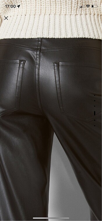xl Beden siyah Renk Bershka deri pantolon
