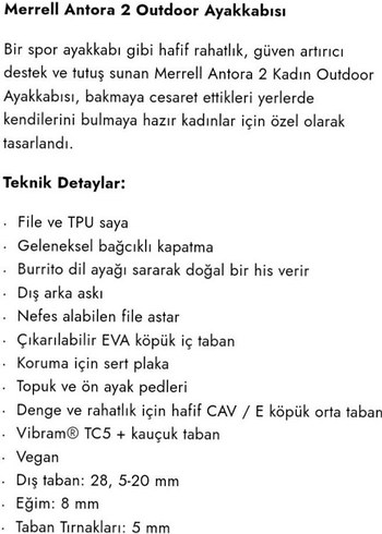Merrell Antora 2 Kadın Outdoor Sneakers - Görsel 4