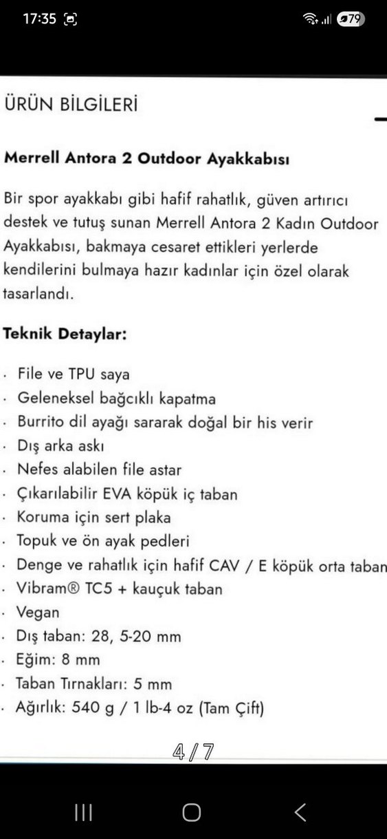 Merrell Antora 2 Kadın Outdoor Sneakers - Görsel 4